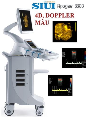 Máy siêu âm 4D doppler màu Apogee 3300 Siui